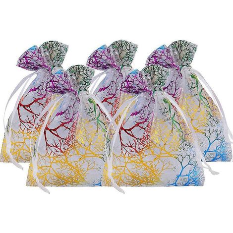 Lot de 20 sacs cadeaux transparents à cordon, sacs cadeaux de mariage, sacs en organza-20pcs (1/2)