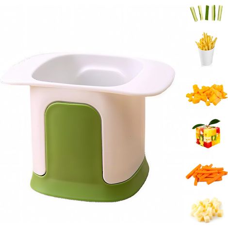Decoupe legumes manuel Multifonction, Découpe frite, coupe legumes en Dés ou en Julienne, hachoir manuel Gain de Temps