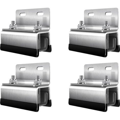 Van Roof Lot de 4 Kit de montage,Rack de toit en acier inoxydable 304 pour Promaster Ducato Jumper Boxer Boxer Movano Solution de bricolage pour panneaux solaires, terrasses de toit, auvents (1/5)