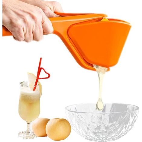 Spremiagrumi manuale per limoni, pressa per frutta riutilizzabile, pressa per agrumi piatta, pieghevole, salvaspazio, facile da usare per limoni, lime, (1/5)