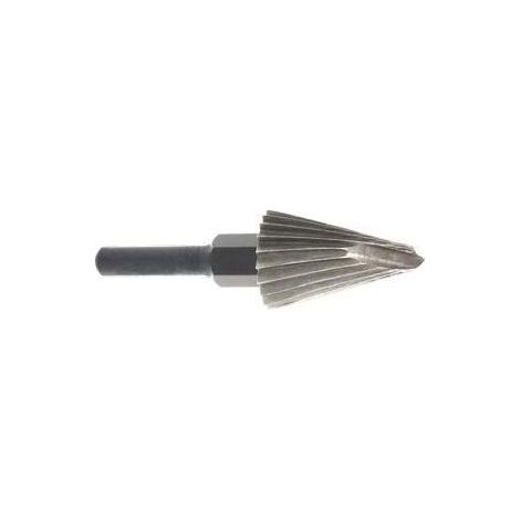 VIGOR-BLINKY 8015519304107 Stella Bianca Fresa Conica HSS Diametro 32 mm Lunghezza 50 mm Gambo Esagonale 10 mm colore Nero