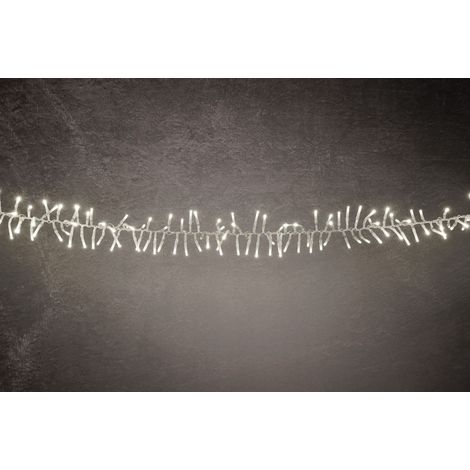 TrendLine LED-Lichterkette Cluster Außen 4,5 m warmweiß-transparent mit Timer, Dimmer Lichterketten