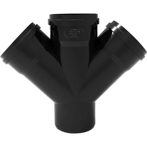 BRAGA DOPPIA A 45° MASCHIO/FEMMINA ""PHONOBLACK"" Ø100 x Ø50/50