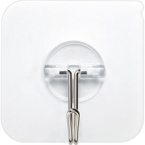 6 Pièces Crochets Adhesifs Transparent Auto Adhesif 5 kg (max),Pour Accroche Salle de Bain,Cuisine,Plafond,Accrocher,Mural,Porte,Peignoirs,Porte Serviette