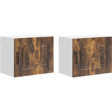 Maison Exclusive - Pannello lavastoviglie Kalmar 2 pcs Rovere fumé 50 x 31 x 40 cm