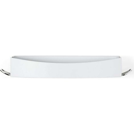 Compactor Clever Flip - Estante con ganchos 44x11x7 cm, plástico blanco/cromo RAN9651 (1/5)
