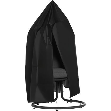 Housse de protection imperméable et coupe-vent pour fauteuil suspendu, avec fermeture éclair, en Oxford 210D, idéale pour les paniers suspendus, les balancelles et les fauteuils suspendus. Dimensions (1/5)
