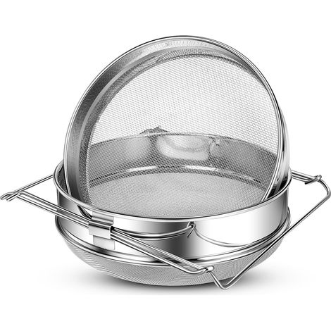 Filtro per miele per secchio da 5 galloni, filtro per miele a doppia rete in acciaio inox, attrezzatura per apicoltura, strumenti per l'estrazione del miele in apicoltura