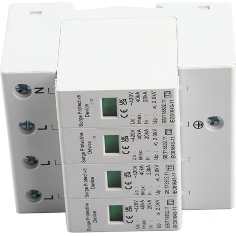 Parafoudre domestique 4P 40KA sur rail DIN, dispositif de protection contre la foudre (1/5)