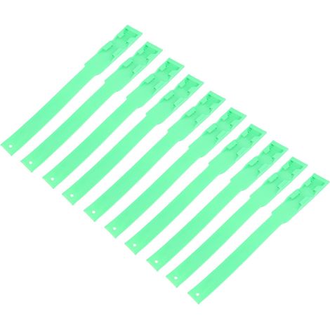 Colliers d'identification de Vache en Plastique, 10 Pièces, Bandes de Marquage du Bétail, Accessoire de Ferme pour Bétail, Mouton, Chèvre, 4 Options de Couleurs (Green) (1/5)
