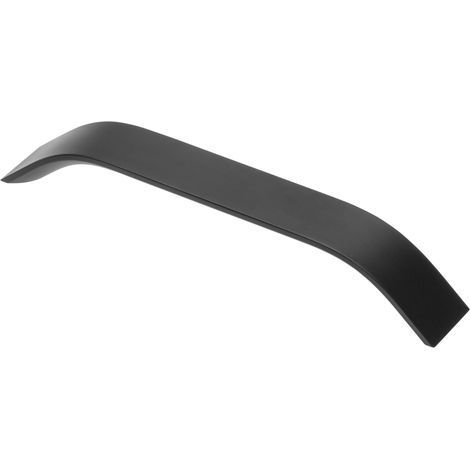 Poignée de Meuble Moderne 337, Entraxe 256 mm, Longueur Totale 275 mm, en Aluminium Anodisé, Poignée de Tiroir et Placard pour Cuisine et Salle de Bain, Noir Mat (1/3)