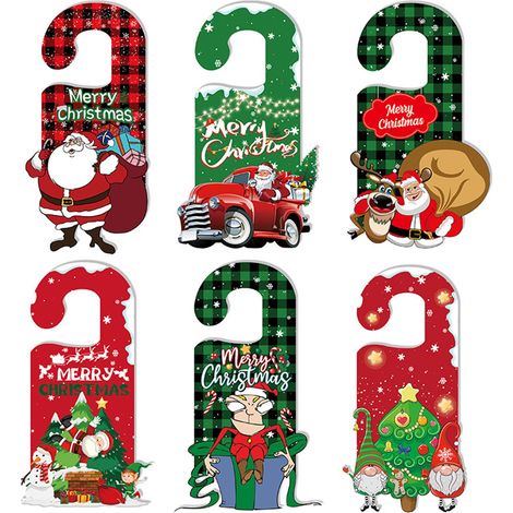Guirlande Porte Noël - Pendentif En Papier Écologique Pour Décoration Intérieure - 6 Pièces (1/5)