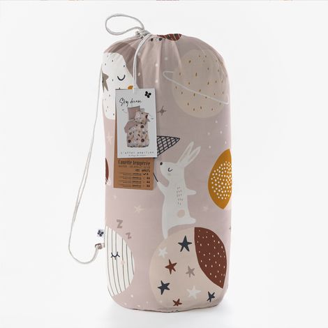 Couette imprimée 140 x 200 cm + 1 taie 60 x 60 cm – Coton – Sky Dream