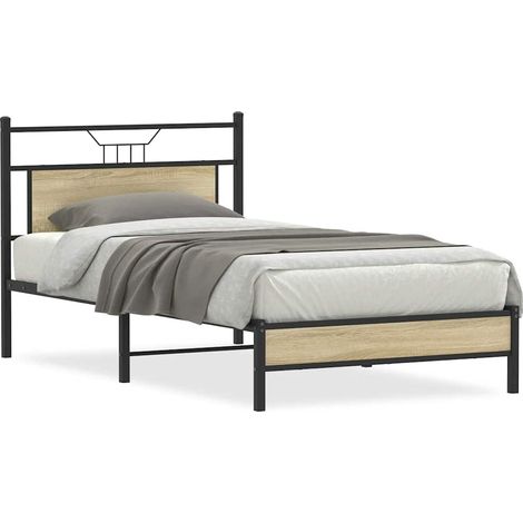 Maison Exclusive - Bettgestell ohne Matratze Sonoma-Eiche 100x190