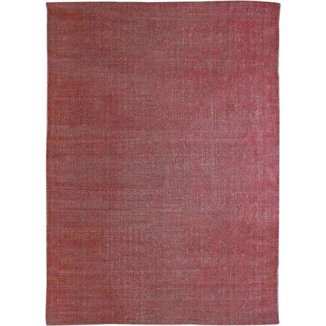 VINTAGE USED - Tapis effet délavé rouge 120x170 (1/5)