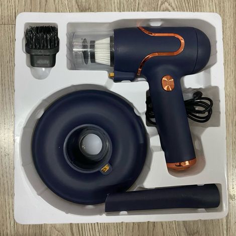 3-in-1 Akku-UV-Staubsauger für Haushalt und Bettwäsche (Autostaubsauger, dunkelblau) (1/5)