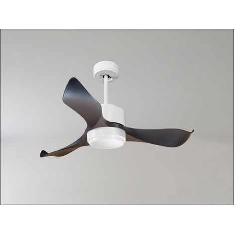 Tenerife Ring - Super destratificateur et ventilateur DC 132 cm Laiton pales bois blanc sans Lumière 25 à 35 m² (1/5)