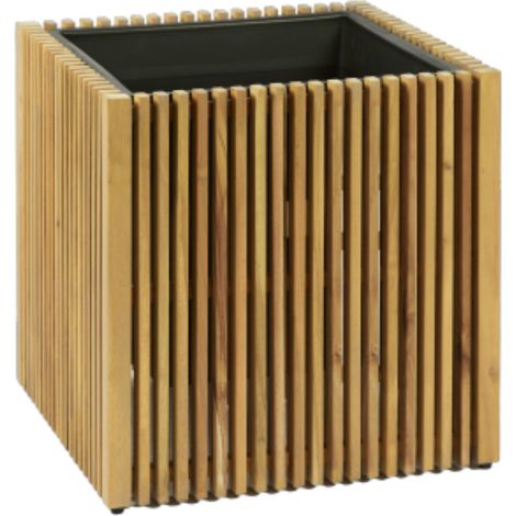 EDG Enzo De Gasperi Vaso Listelli Qudrato Legno di Acacia Brown 50 x 51 x 51 Cm (1/4)
