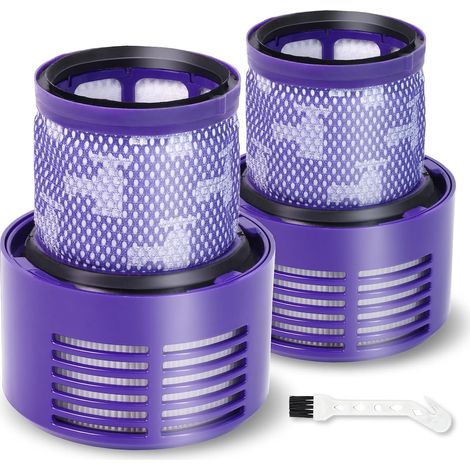 Ersatzfilter für Dyson Cyclone V10 SV12, 2 Pack Filter & 1 Reinigungsbürste Kompatibel mit Dyson Cyclone V10 Animal Absolute Motorhead SV12, Ersetzt Teil  969082-01 (1/5)