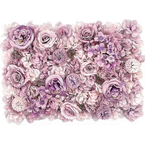 Künstliches Blumenpaneel, Valentinstagsdeko, DIY-Romantische Rosenblumen-Hintergrund für Hochzeiten, Events, Wanddekoration im Innenbereich-Style D (1/5)