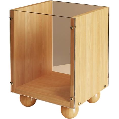 Plateau de rangement en bois acrylique pour outils de maquillage, support de dentifrice, boîte de rangement spacieuse en acrylique (1/5)