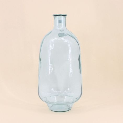 Vase dame jeanne en verre recyclé, H60cm