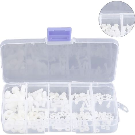 Kit de 150 vis, boulons, écrous et rondelles M2, M2.5, M3, M4 et M5, en boîte. (1/5)