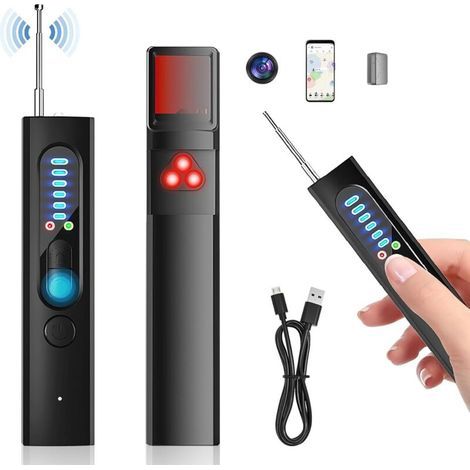 comeder Détecteur Micro Espion, Détecteur de Fréquence Camera Espion, Détecteur de Signaux RF pour Localisateur GPS Tracker Appareils d'Écoute Caméras sans Fil pour Hôtel Maison Bureau Voyages