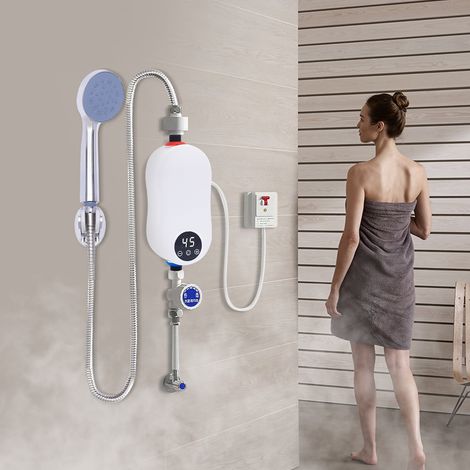 Mini scaldabagno elettrico istantaneo da bagno da 5500 W con soffione doccia