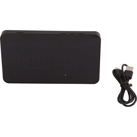 Détecteur CO2 Multifonction Noir Écran LCD Rechargeable USB Testeur Qualité Air HCHO Température Humidité Alarme Intelligente (1/5)