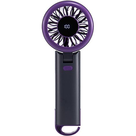 HONORNIC - Ventilateur de poche rafraîchissant, petit ventilateur de bureau, ventilateur portable, silencieux, 100 vitesses réglables, texture plastique, gris, idéal pour les enfants (1/5)