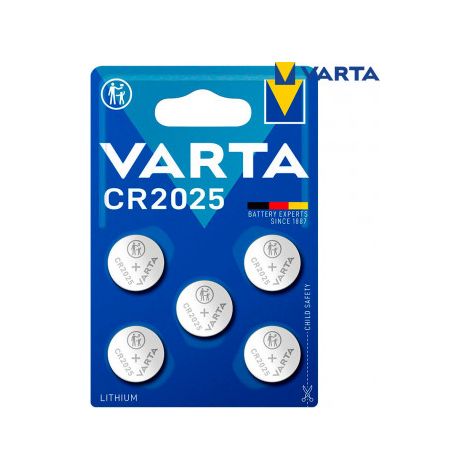 Micropila lithium cr2025 3v Varta blíster 5 unid ø20.0x2.5mm
