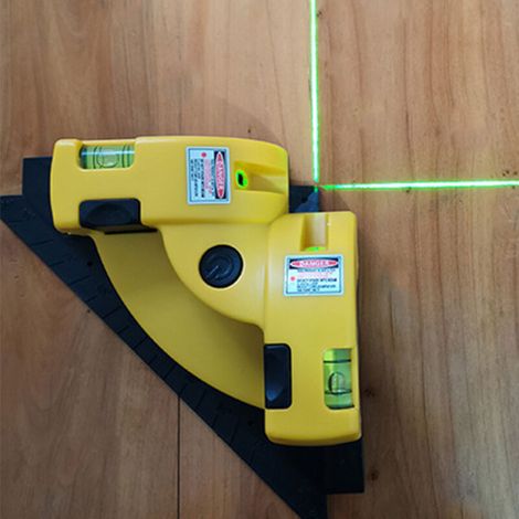 Livella laser ad angolo retto, gialla, proiettore laser monoblocco per piastrelle da parete, proiettore laser a 90 gradi (1/4)