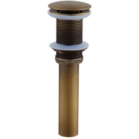 gouttoir en bronze antique lavabo simple sans trou de trop-plein, gouttoir pop-up de salle de bains