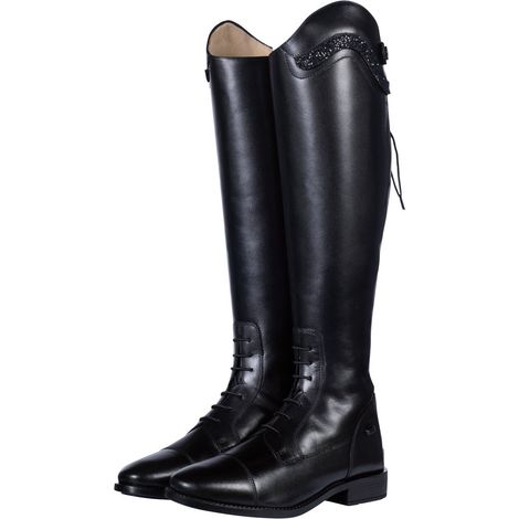 42-SW, nero: Stivali inglesi da donna modello Zavira con inserto staccabile glitterato