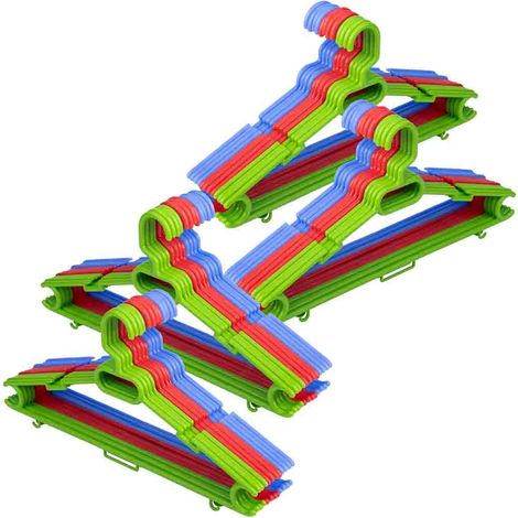 Percha mega de plastico multi color pack de 48 uds 42,20x0,73x21h cm (1/5)