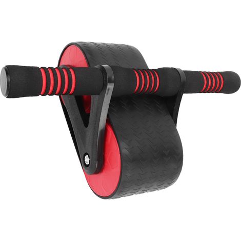 Roue abdominale à ressort automatique avec poignée ergonomique et genouillère pour salle de sport à domicile (rouge) (1/5)