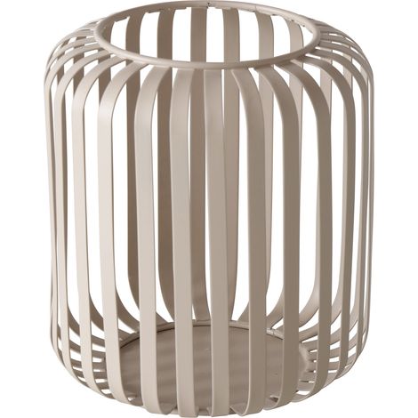 Boltze Windlicht Viki Leuchter aus Eisen Beige Rund Lichtlein 2045506 (1/3)