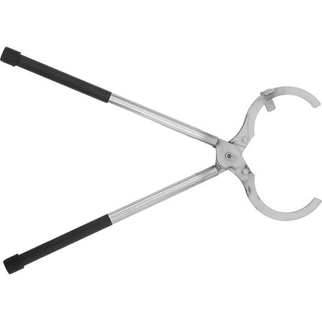 Tiegelzange aus Edelstahl für Gießereien, ergonomischer schwarzer Griff (1/5)
