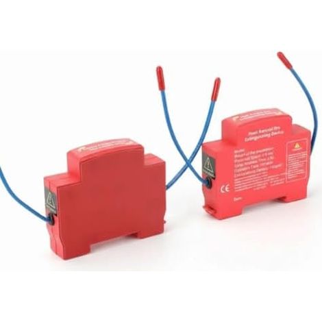 Dispositif d'extinction automatique d'incendie en aérosol pour panneau électrique, suppression rapide 5 secondes, montage sur rail DIN, compacte système de stockage Rouge 2pcs (1/5)