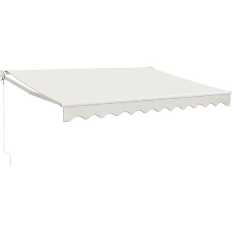 Maison Exclusive - Tenda da Sole Retrattile Crema 3,5x2,5 m in Tessuto e Alluminio