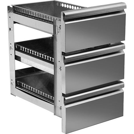 Kit De Tiroirs Avec "Soft Self Closing" 3x 1/3 Pour Tables Réfrigérées 700 mm - Virtus
