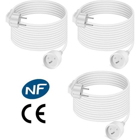 Lot De 3 Rallonges De 5 Mètres Blanche Fby01 5m White X3 De La Marque Pullman (1/2)