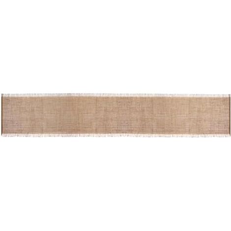 Mikasa Camino de Mesa en Yute Tejido, Beige, Camino de Mesa para Comidas Relajadas, 230 x 33cm, Protector de Mesa con Detalles Deshilachados (1/5)