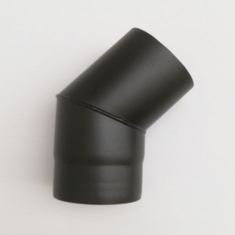 Curva a 45 gradi da 130mm per stufa a legna (1/5)