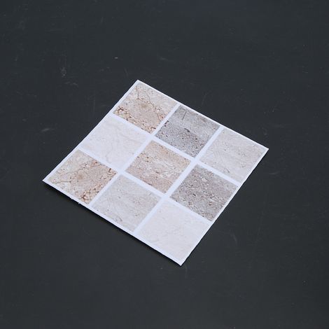 18 stickers muraux mosaïque marbre 3D pour cuisine et salle de bain - Stickers carrelage imperméables (1/4)