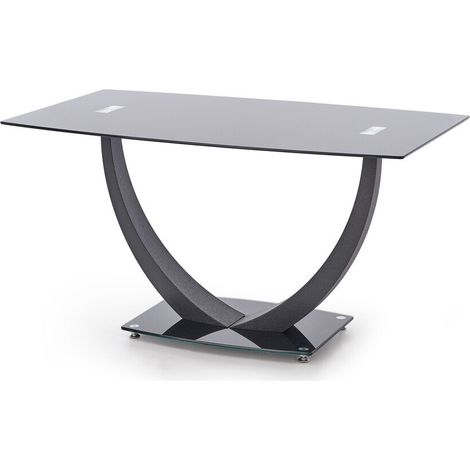 Mesa Houston 114 , 75x80x140cm, Vidrio templado, Metal