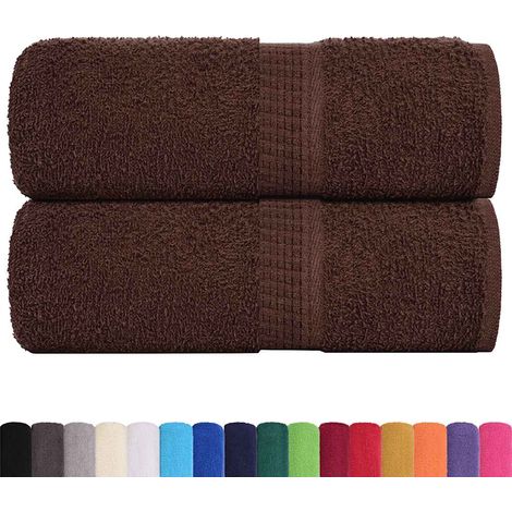 Serviettes d'invité FROGN 2 pcs marron 30x50 cm 360 g/m²