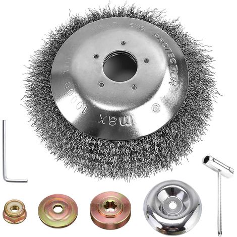 Kaelt - 6 Pouces Tete Debroussailleuse Universelle, 150mm25.4mm Brosse De Desherbage pour Debroussailleuse, Brosse à Désherber De Mauvaises Herbes Ronde, pour Pelouse Jardin Agriculture (1/5)