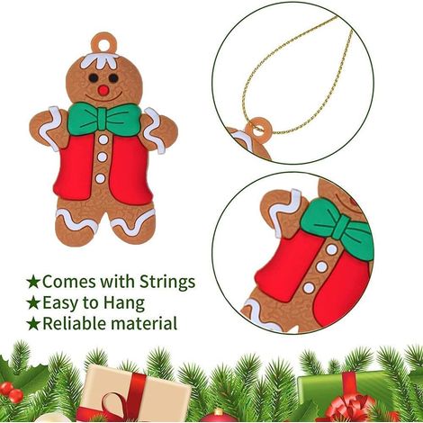 MINKUROW Christbaumschmuck Lebkuchenmann Christbaumschmuck Christbaumschmuck 12 Stück Christbaumanhänger (1/3)
